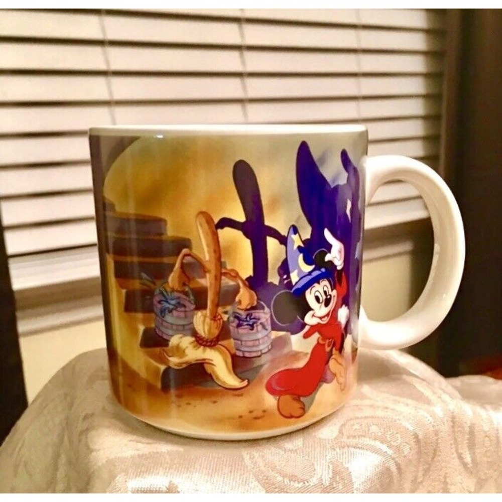 Collectible Disney Mickey Mouse Wizard Broom Coffee Mug Cup